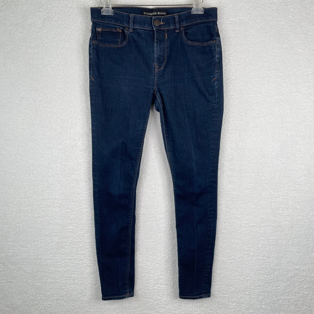 Express Mia Mid Rise Legging Jeans Dark Wash Skinny Denim Womens 10R